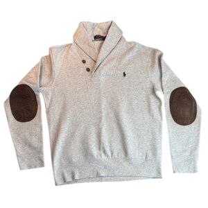 Polo Ralph Lauren Shawl-Collar Pullover Gray Size Medium